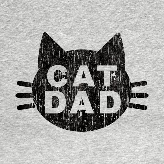 Cat Dad Silhouette \\ Vintage Art by manganto80s